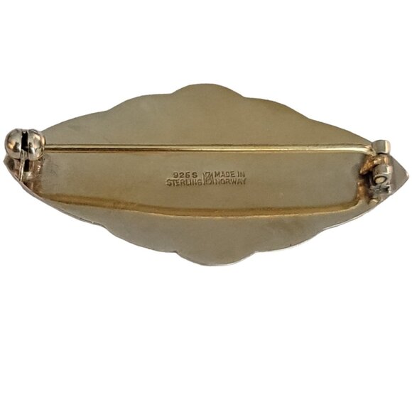 Bernard Meldahl Sterling Silver Guilloche Enamel Moose Silhouette Brooch, K23 - Picture 3 of 8